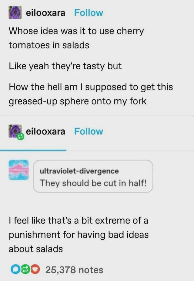 Cherry tomatoes: tasty little escape artists - meme