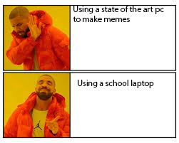 School laptop - meme