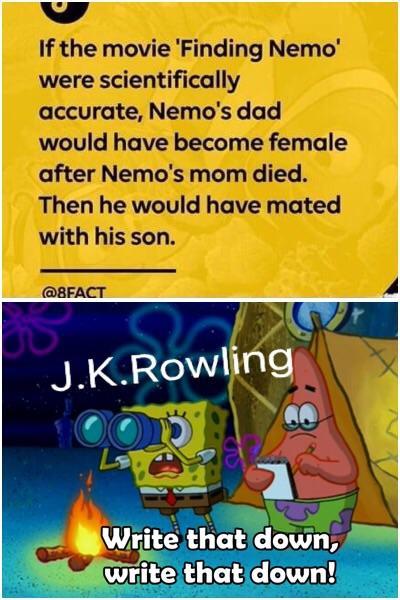 If the movie Finding Nemo were scientifically accurate - meme