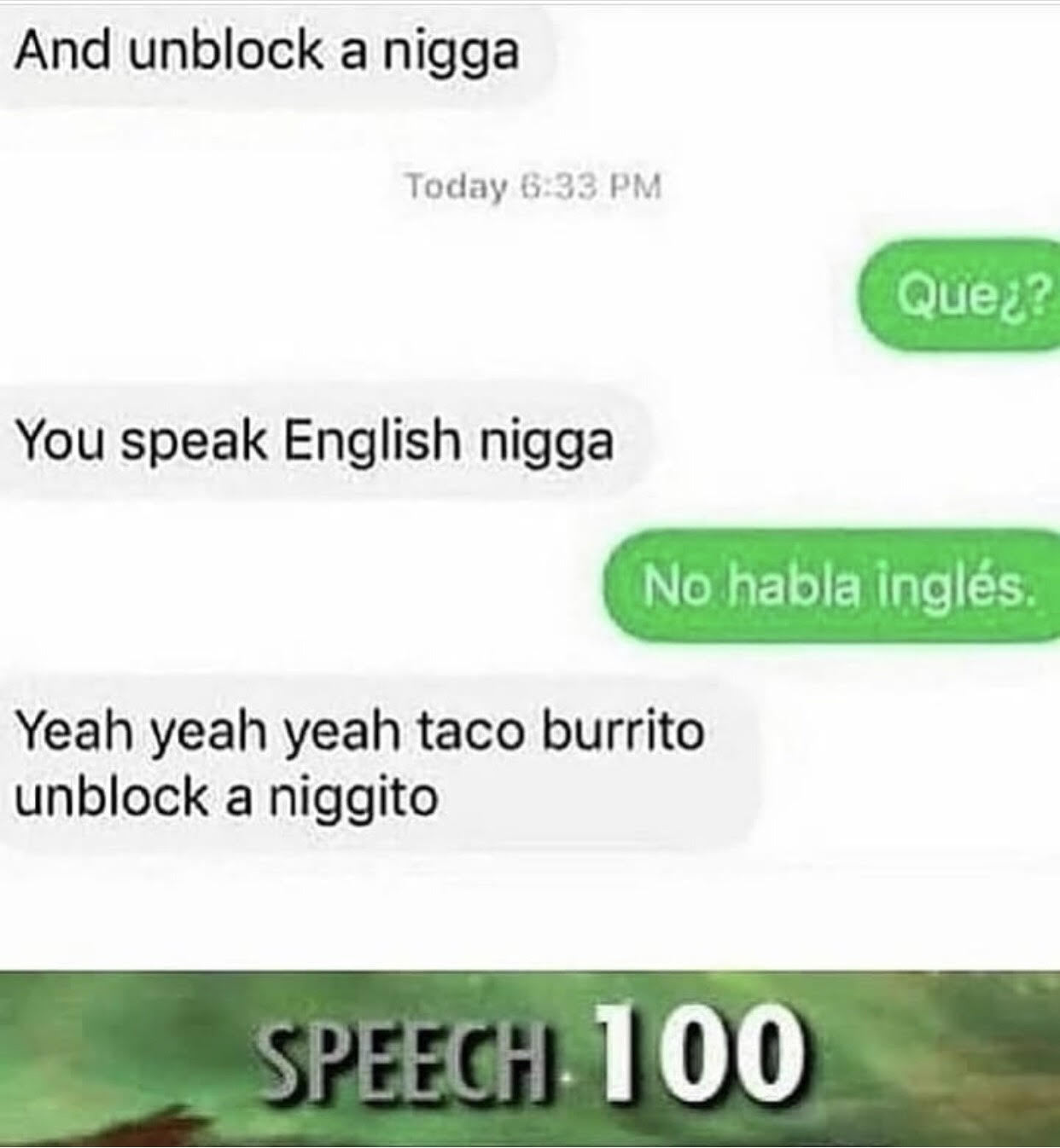 No habla ingles - meme