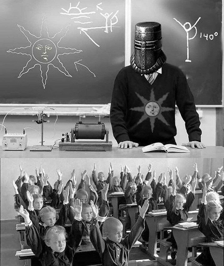 Today, is a beautiful day to raise our great sun, class! - meme
