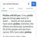 Pickles can kill you