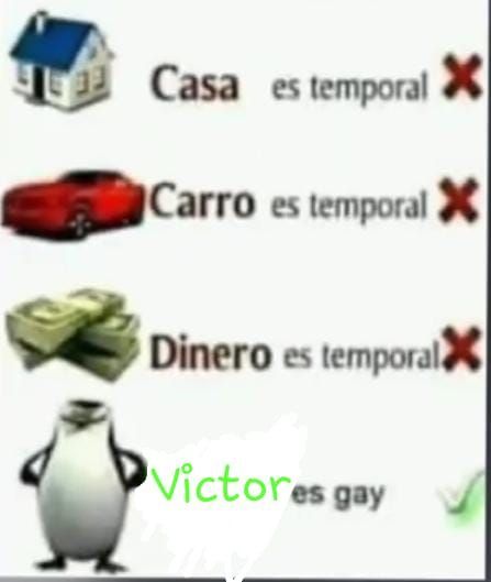 Víctor es increíblemente gay - meme