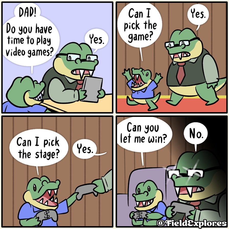 Gamer dad teaches son The Rules - meme