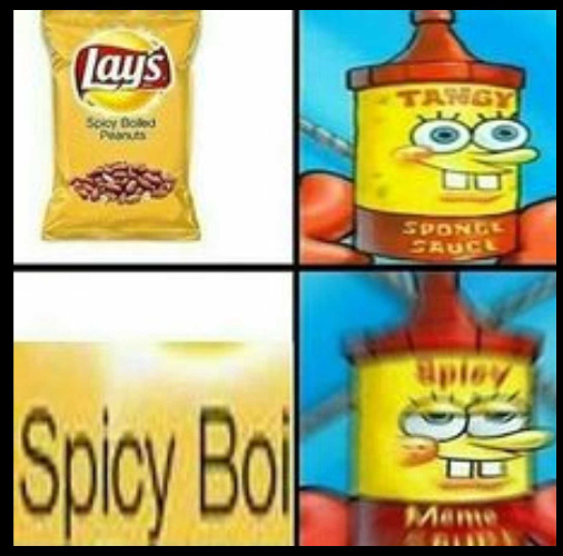 Spicy hittin different - meme