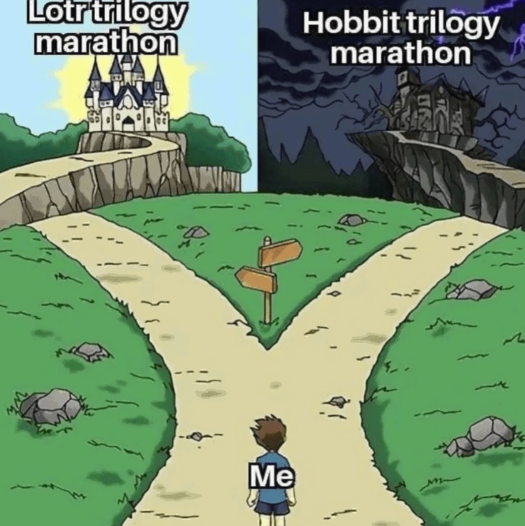 Hobbit ain't actually bad just not great - meme