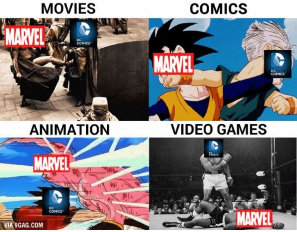 Marvel ou DC comics ? - meme