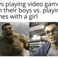 Gaming with the boys vs with your girl