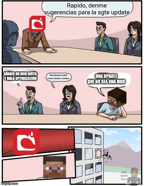 Puto mojang, haz algo bueno, pavo ctmr (hasta el wasap está mejor optimizado que el MC :yaoming: :betterthan:) - meme