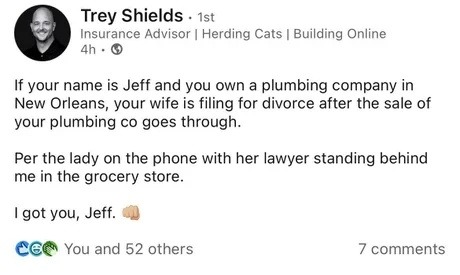 Bro Jeff your wife plotting in grocery store - meme