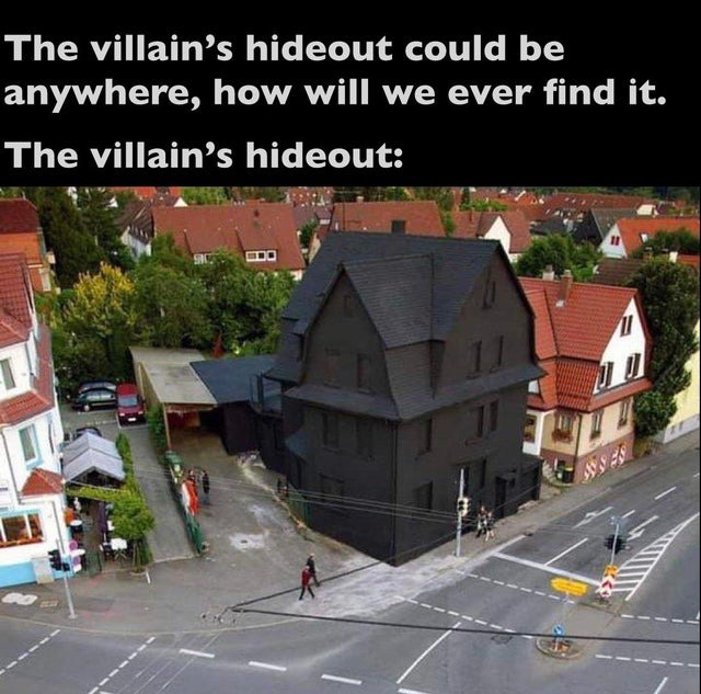 villain's hideout - meme