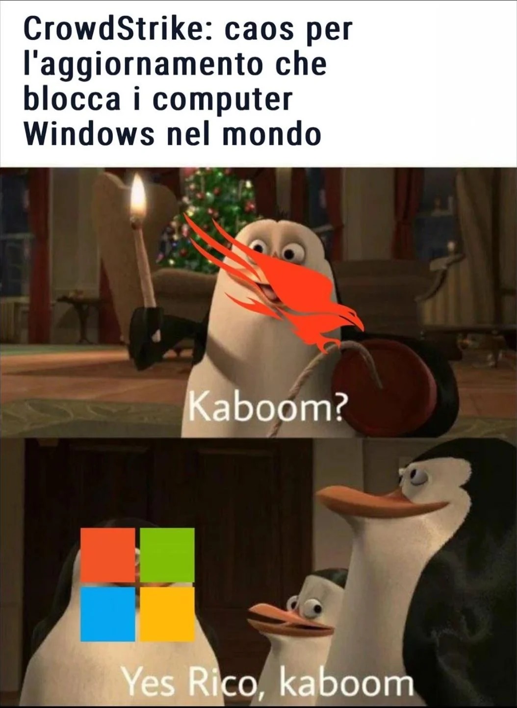 Guasti informatici in tutto il mondo a causa di aggiornamento Crowdstrike - meme