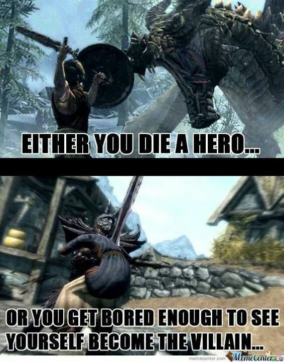 Ou você morre como heroi... - meme