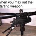 When you max out the starting weapon