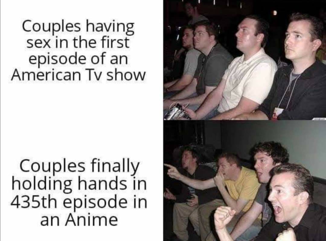 Me and the bois watching anime - meme