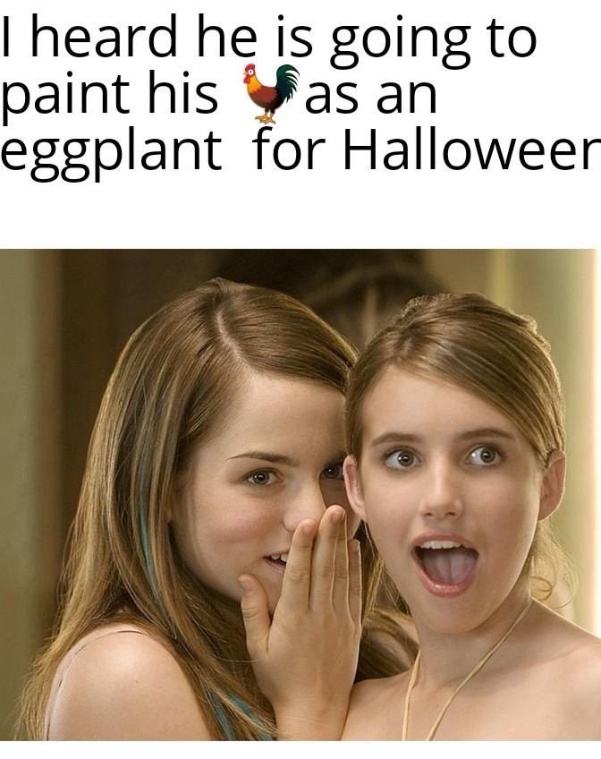 Halloween eggplant costume - meme