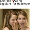 Halloween eggplant costume