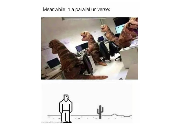 Funny parallel universe - meme