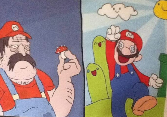 It's a meee...Mario...trip'n balls and completely off my tits! - meme