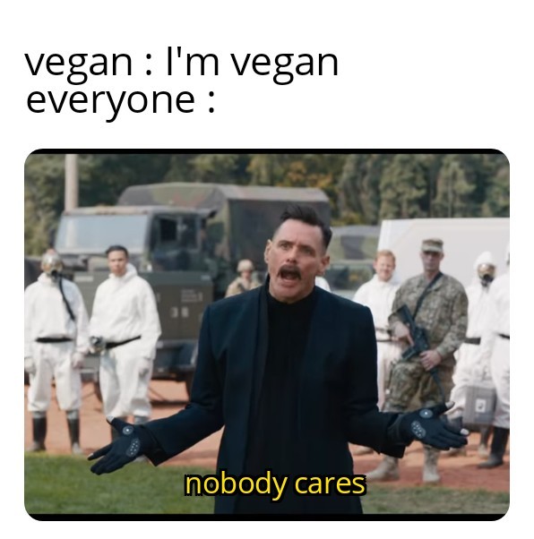 Title is vegan - meme