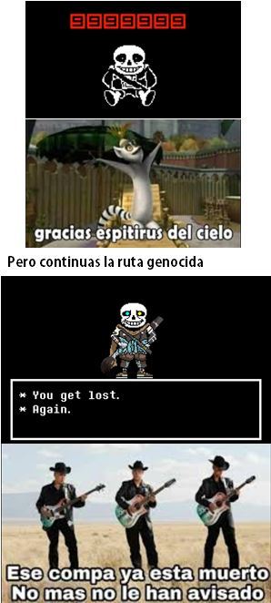 El final de la ruta genocida - meme