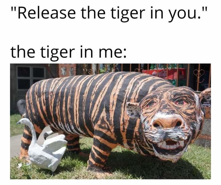 Tiger is strugglin - meme