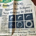 The day of the eclipse has arrived, this newspaper is from 1970