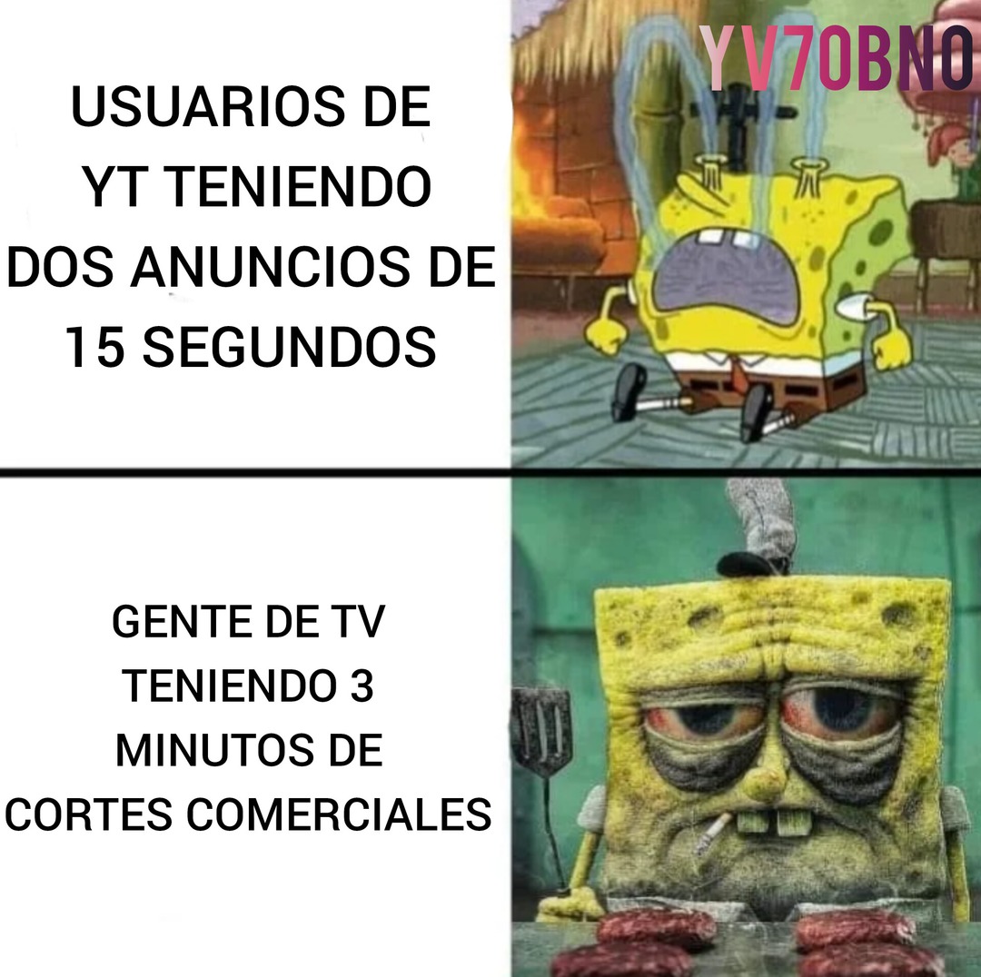Usuarios de YouTube vs de tv - meme