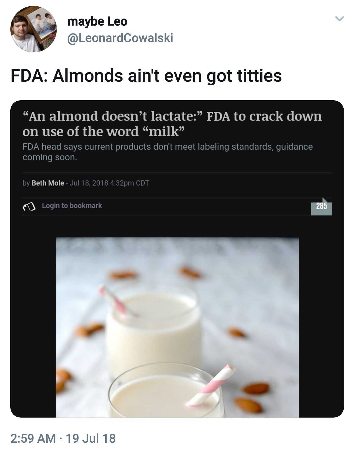 No titties no milk - meme