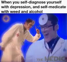 Self made depression - meme