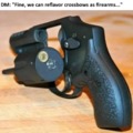 Reflavor crossbows as firearms