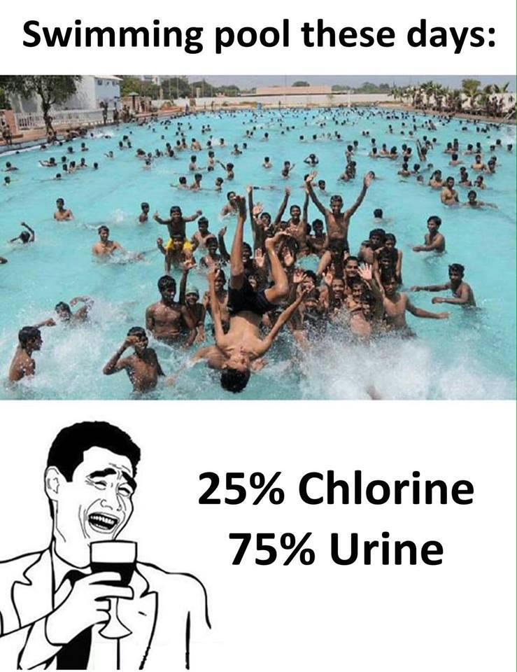 75% urine and 25% chlorine - meme