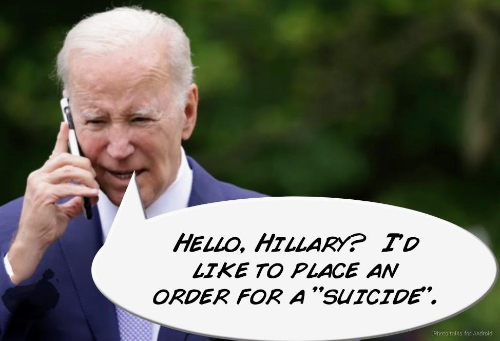 Joe calls Hillary & places an order - meme