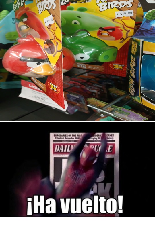 Contexto volvio la mercancia de los angry birds - meme