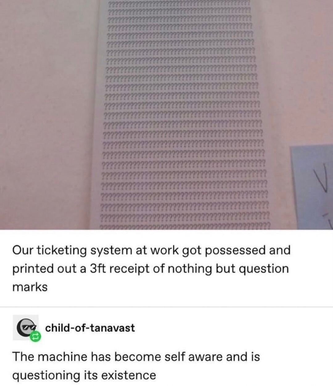 Our printer became sentient and started asking questions - meme