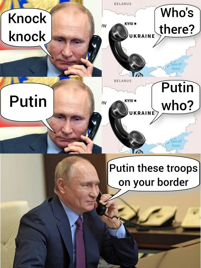 Putin these troops on your border - meme