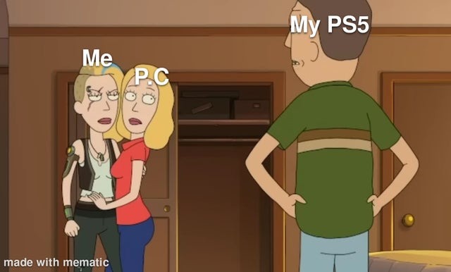 When you leave the PS5 for the PC - meme