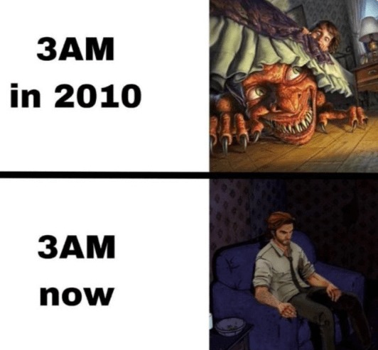 3AM is always scary - meme