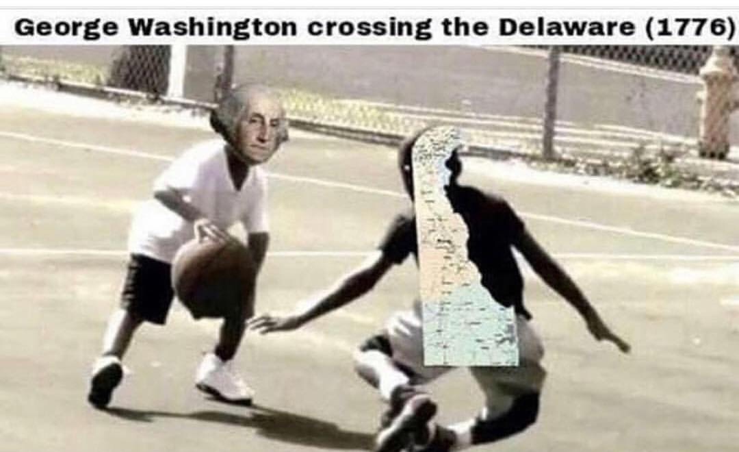 George Washington Crossing the Delaware - meme