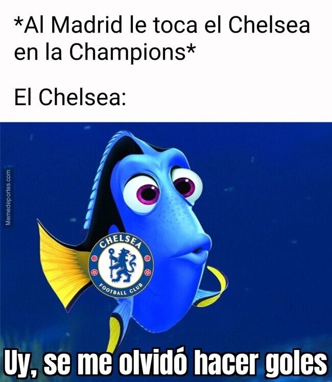 El Chelsea no tenía delanteros - meme