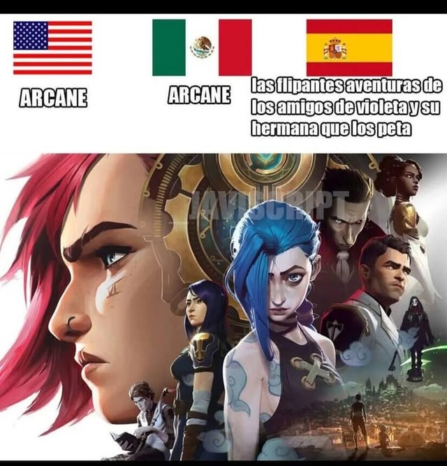 El nombre de Arcane en España - meme