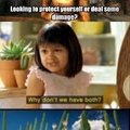 The little girl is from a taco commercial of people arguing over either hard tacos or soft tacos