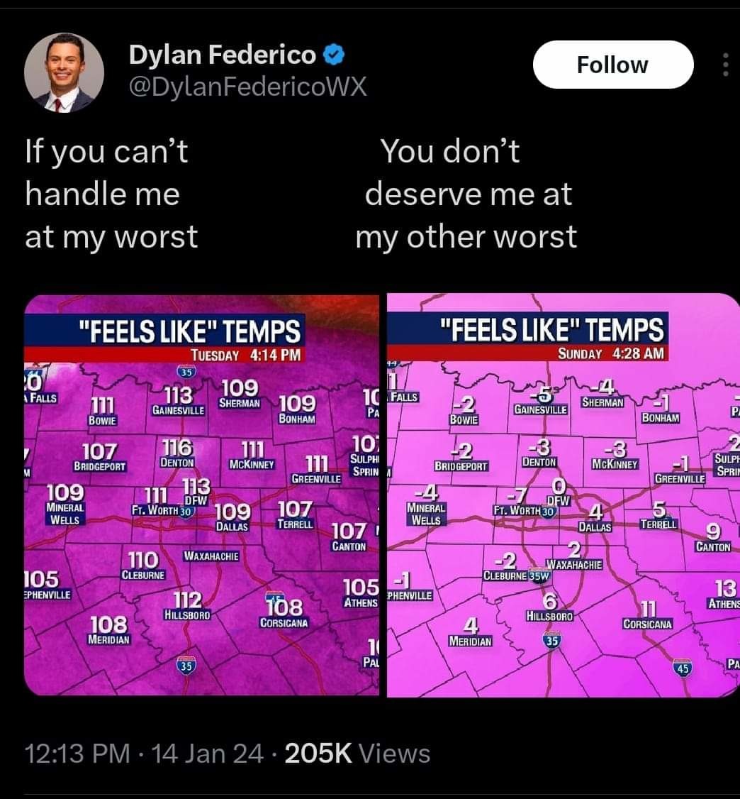 Why are meteorologists so cringey lol - meme