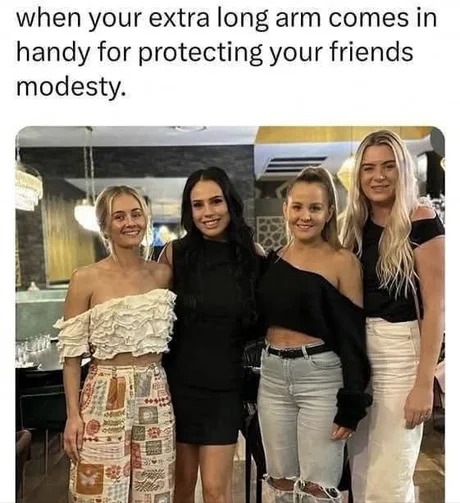 extra long arm - meme
