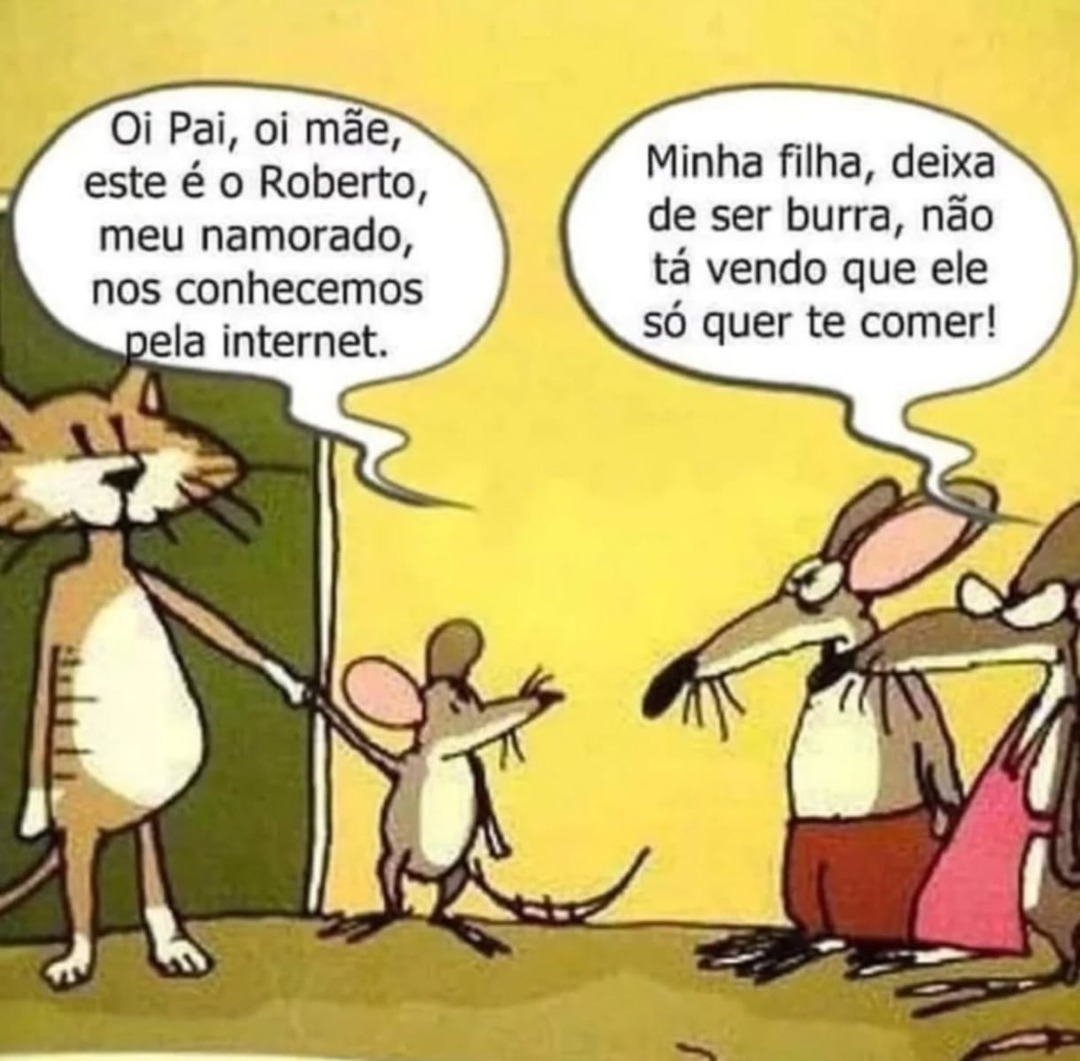 Ele só quer o courinho da rata - meme