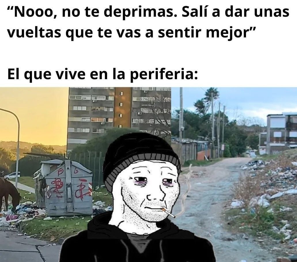 Sal a despejarte decían… pero vivo en Mordor - meme