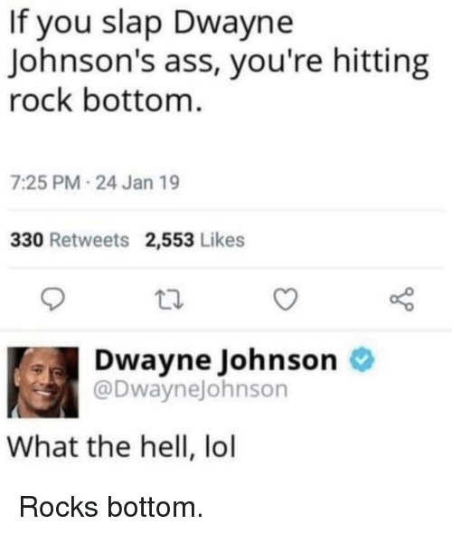 Rock bottom - meme