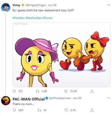 Pac-Man en twitter - meme