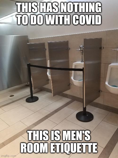 Men's room etiquette - meme