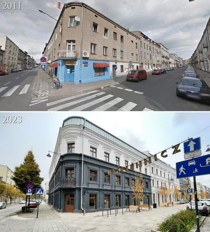 Beautiful renovation in Lodz, Poland - meme